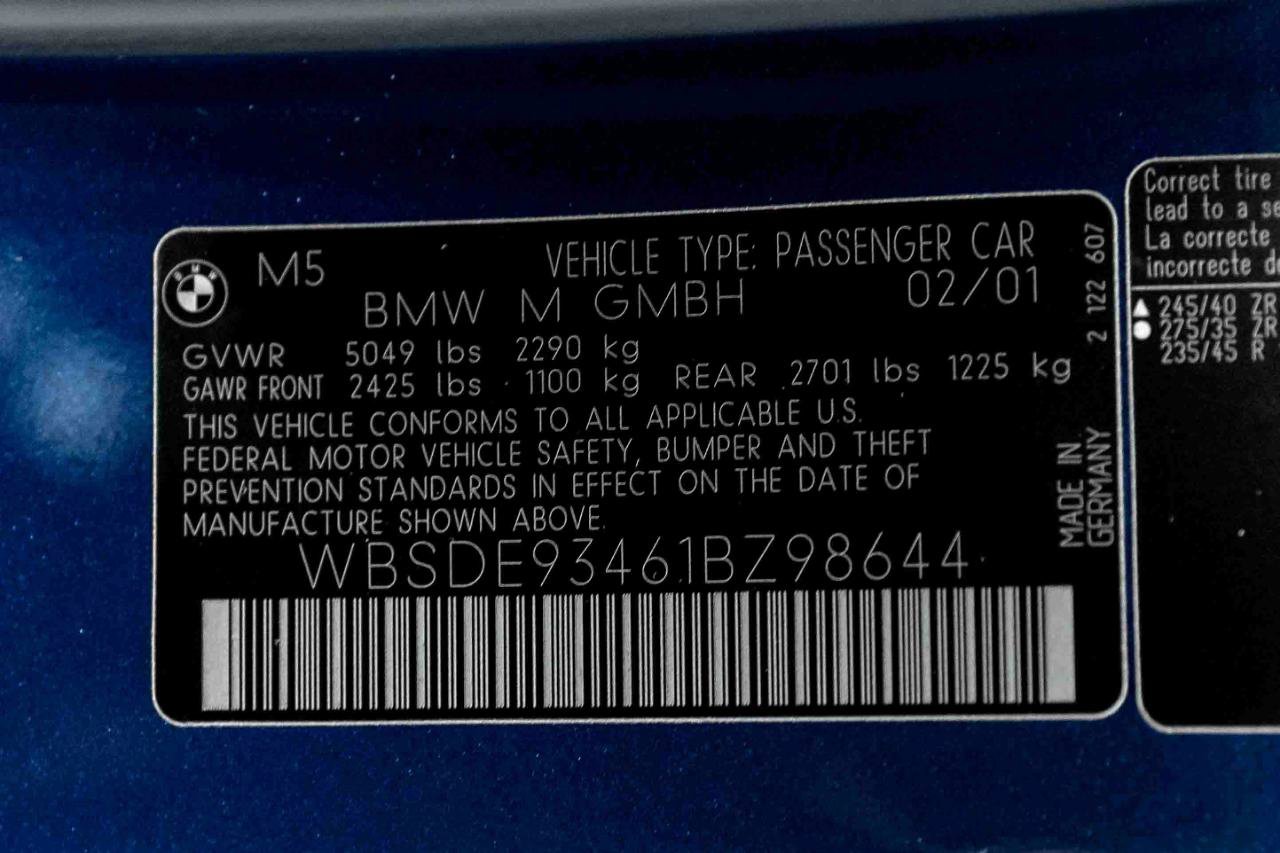 Used 2001 BMW M5 RWD image 99