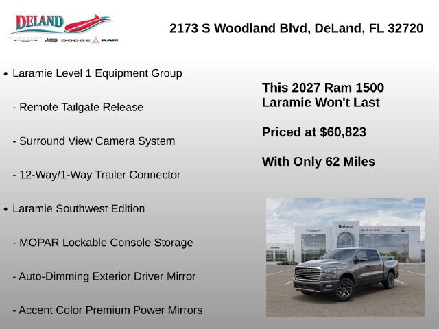 New 2027 RAM 1500 Laramie w/ Laramie Southwest Edition AWD/4WD image 7