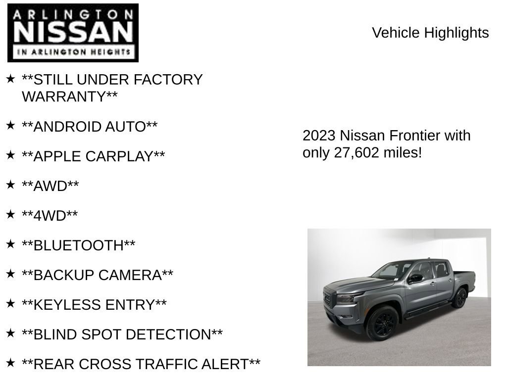 Certified 2023 Nissan Frontier SV w/ Midnight Edition Package image 8