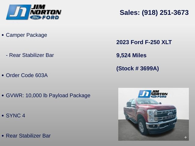 Used 2023 Ford F250 XLT w/ Camper Package AWD/4WD image 8