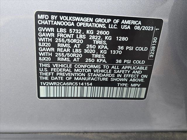 Used 2024 Volkswagen Atlas SE w/ Black Wheel Package image 23