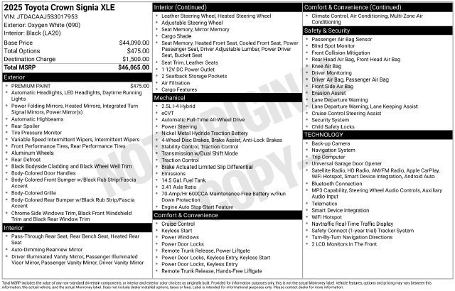 Certified 2025 Toyota Crown Signia AWD/4WD image 34