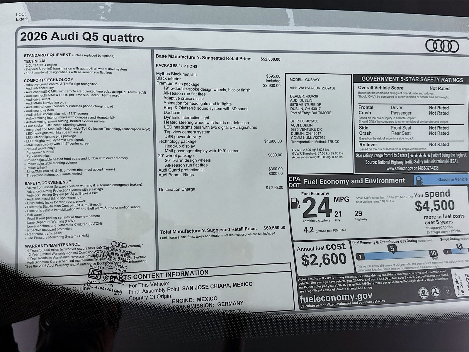 New 2026 Audi Q5 Premium Plus w/ Premium Plus AWD/4WD image 47