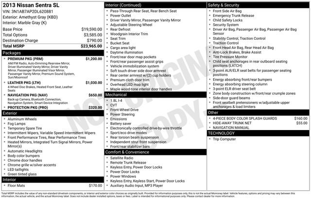 Used 2013 Nissan Sentra SL w/ Premium Pkg FWD image 7