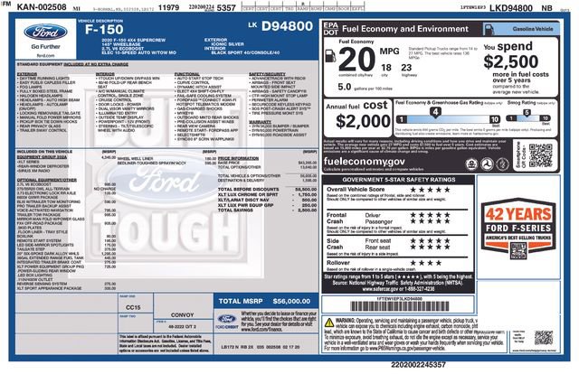 Used 2020 Ford F150 XLT w/ Equipment Group 302A Luxury AWD/4WD image 5