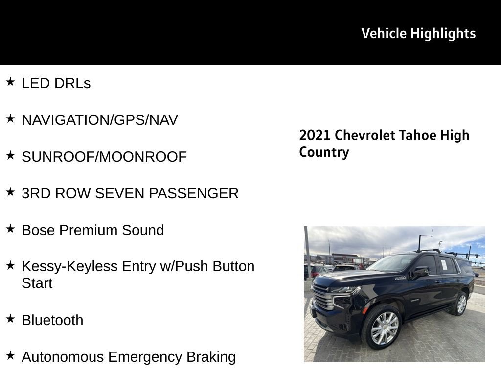 Used 2021 Chevrolet Tahoe High Country image 30