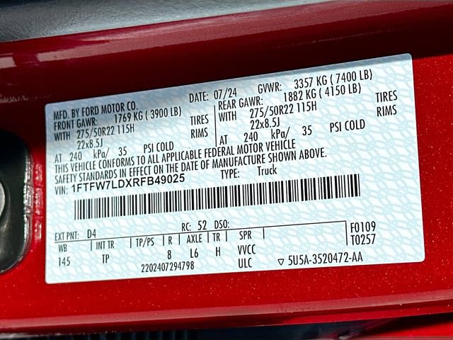 Used 2024 Ford F150 Platinum w/ Equipment Group 703A Plus image 33