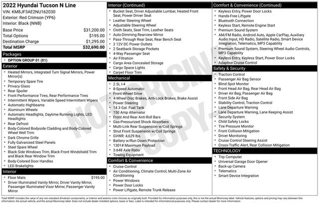 Used 2022 Hyundai Tucson N Line FWD image 43