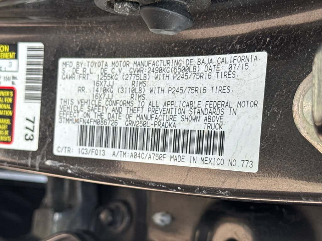 Used 2015 Toyota Tacoma 4x4 Double Cab w/ SR5 Package image 44