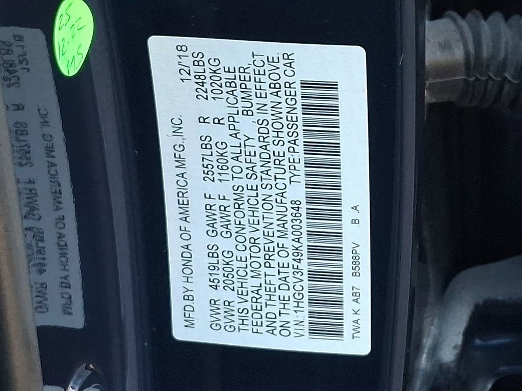 Used 2019 Honda Accord EX image 27