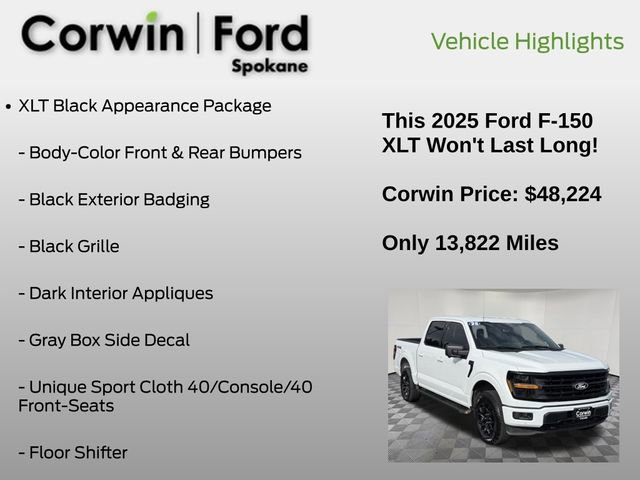 Certified 2025 Ford F150 XLT w/ Equipment Group 302A MID AWD/4WD image 6