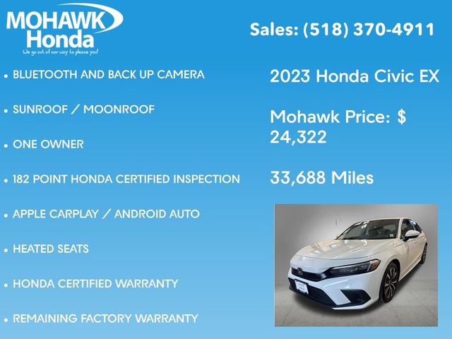 Certified 2023 Honda Civic EX image 8