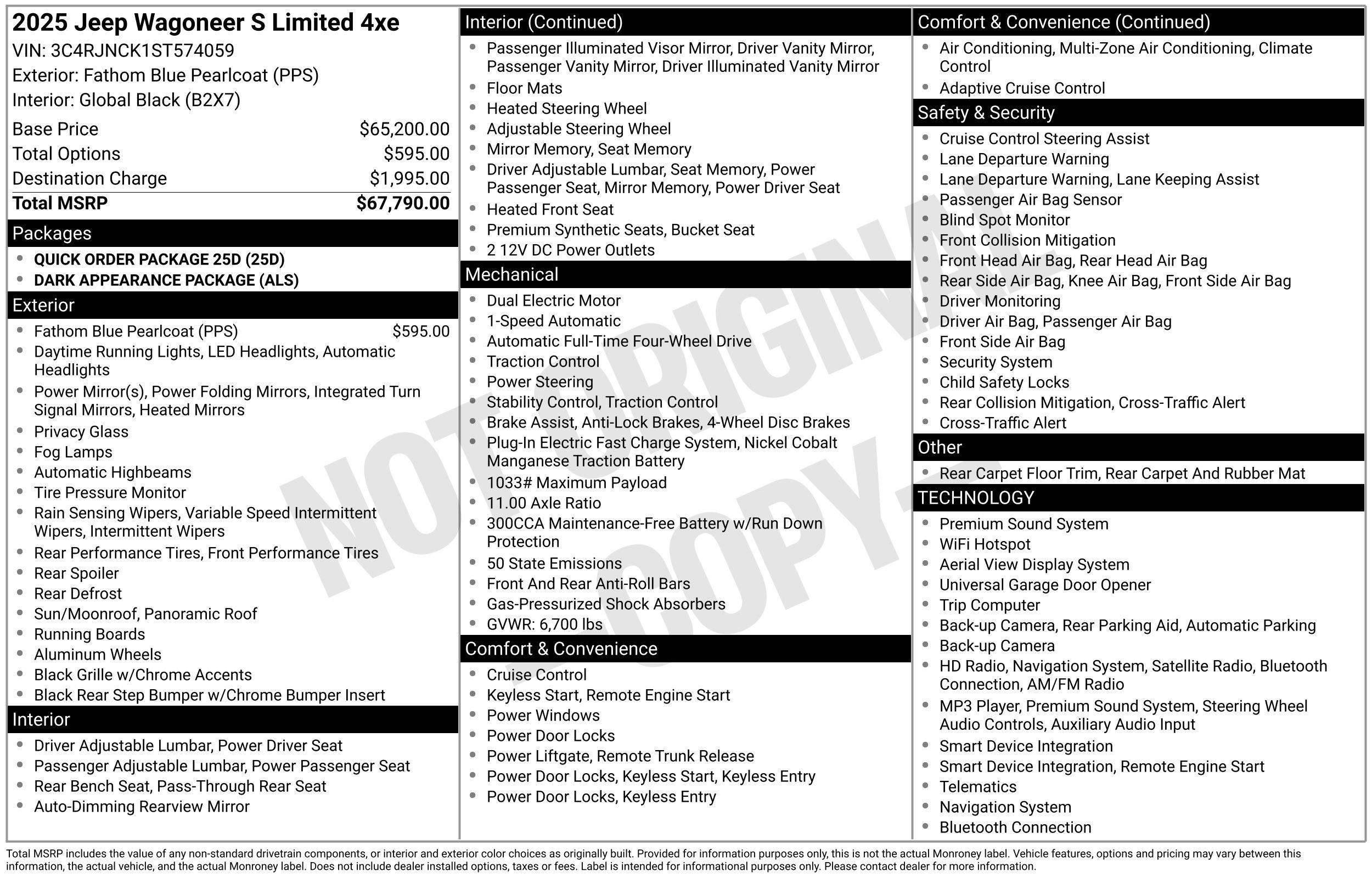 Used 2025 Jeep Wagoneer S Limited AWD/4WD image 3