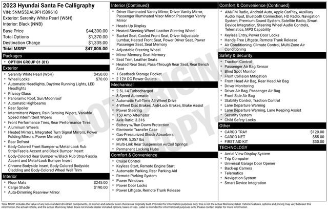 Certified 2023 Hyundai Santa Fe Calligraphy image 37