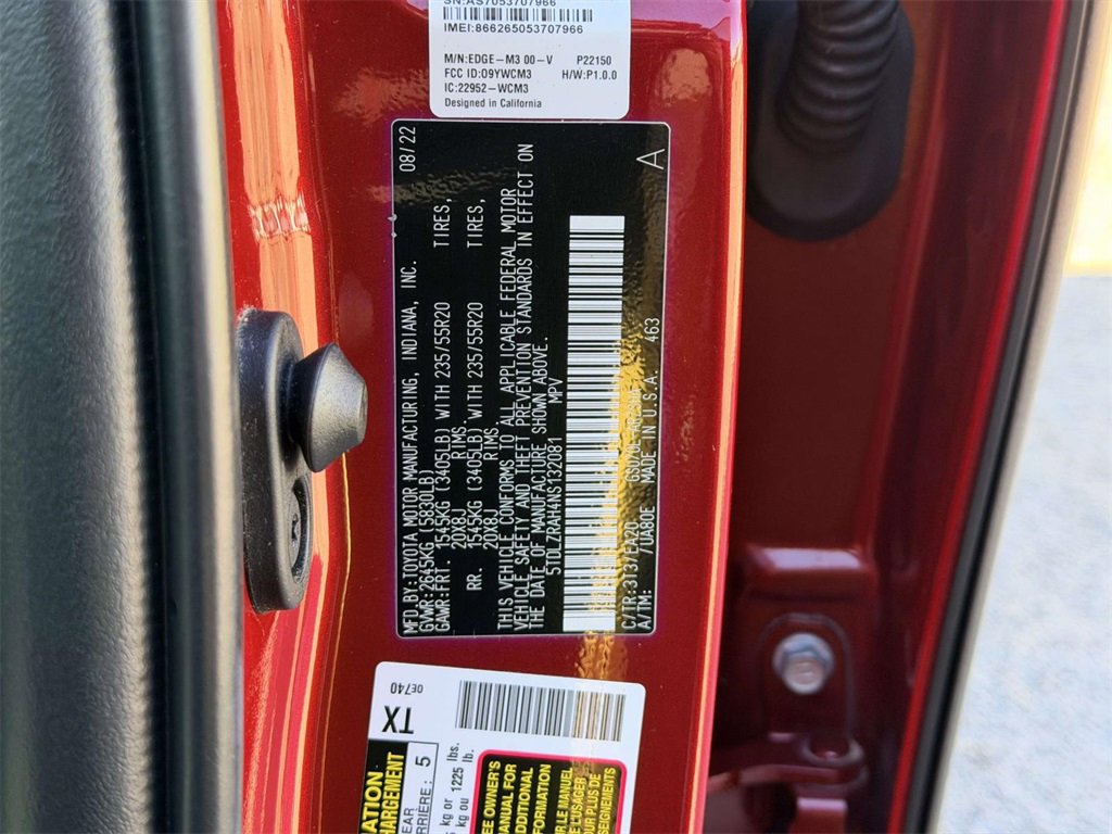 Certified 2022 Toyota Highlander XSE image 27