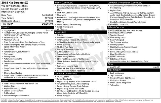 Used 2018 Kia Sorento SX image 11