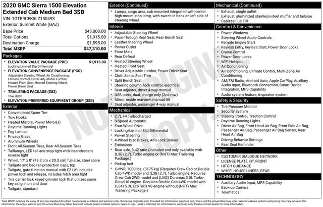 Used 2020 GMC Sierra 1500 Elevation w/ Elevation Value Package AWD/4WD image 35