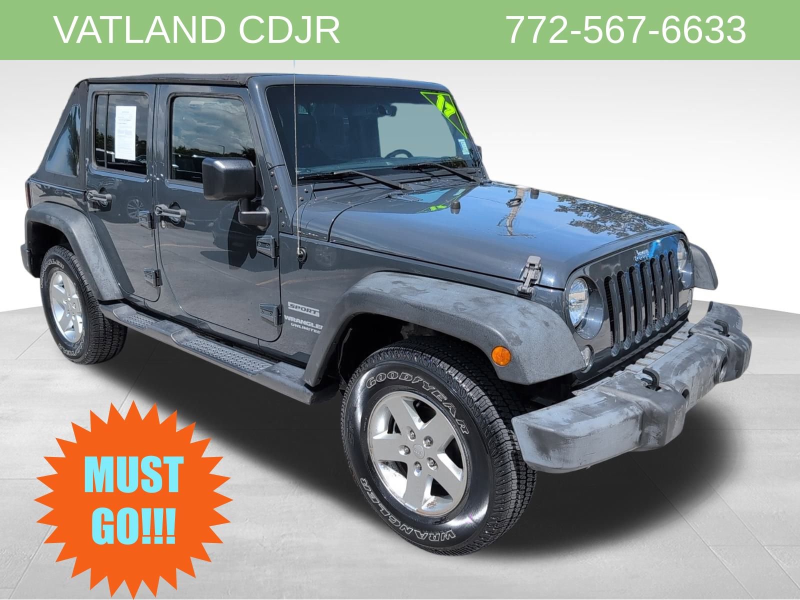 Certified 2017 Jeep Wrangler Unlimited Sport w/ Quick Order Package 24S