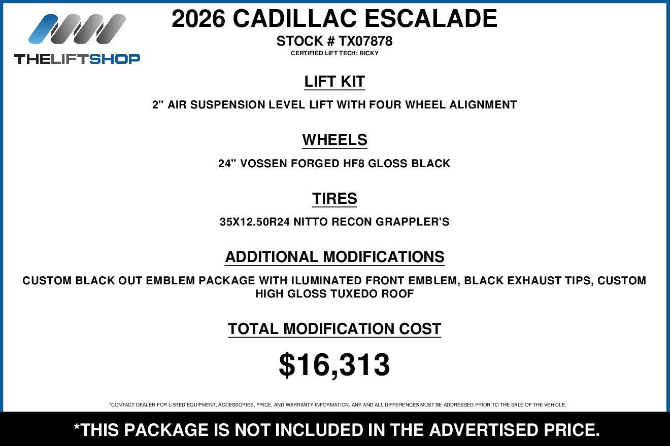Used 2026 Cadillac Escalade Platinum Sport w/ LPO, Floor Liner Package image 2