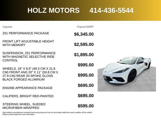 Certified 2023 Chevrolet Corvette Stingray Premium Cpe w/ Z51 Performance Package image 5