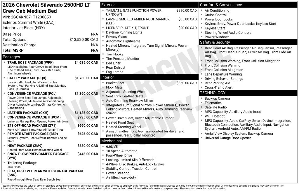 New 2026 Chevrolet Silverado 2500 LT w/ Trail Boss Package AWD/4WD image 5
