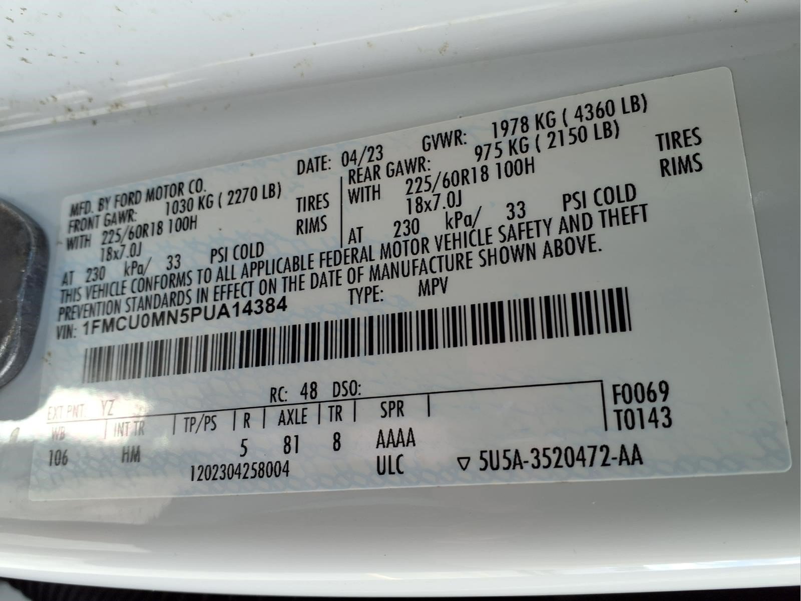 Used 2023 Ford Escape ST-Line w/ Tech Pack #1 FWD image 24