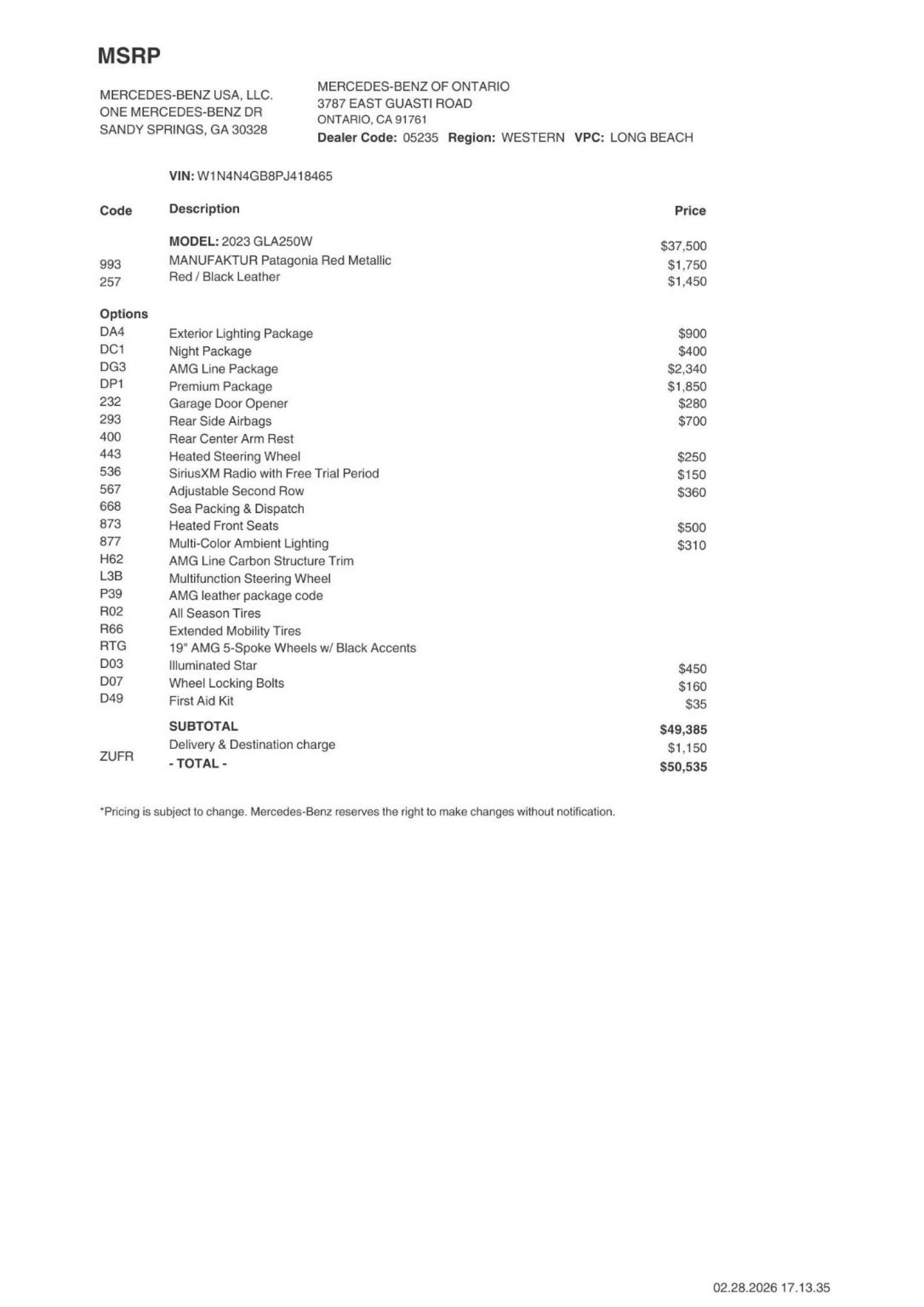 Certified 2023 Mercedes-Benz GLA 250 image 2