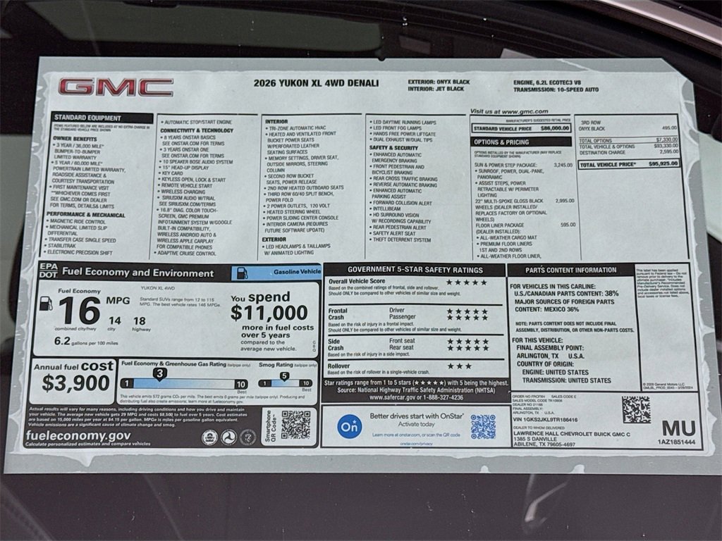 New 2026 GMC Yukon XL Denali w/ Sun & Power Step Package image 20