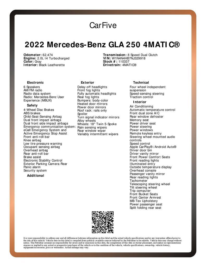 Used 2022 Mercedes-Benz GLA 250 4MATIC image 32