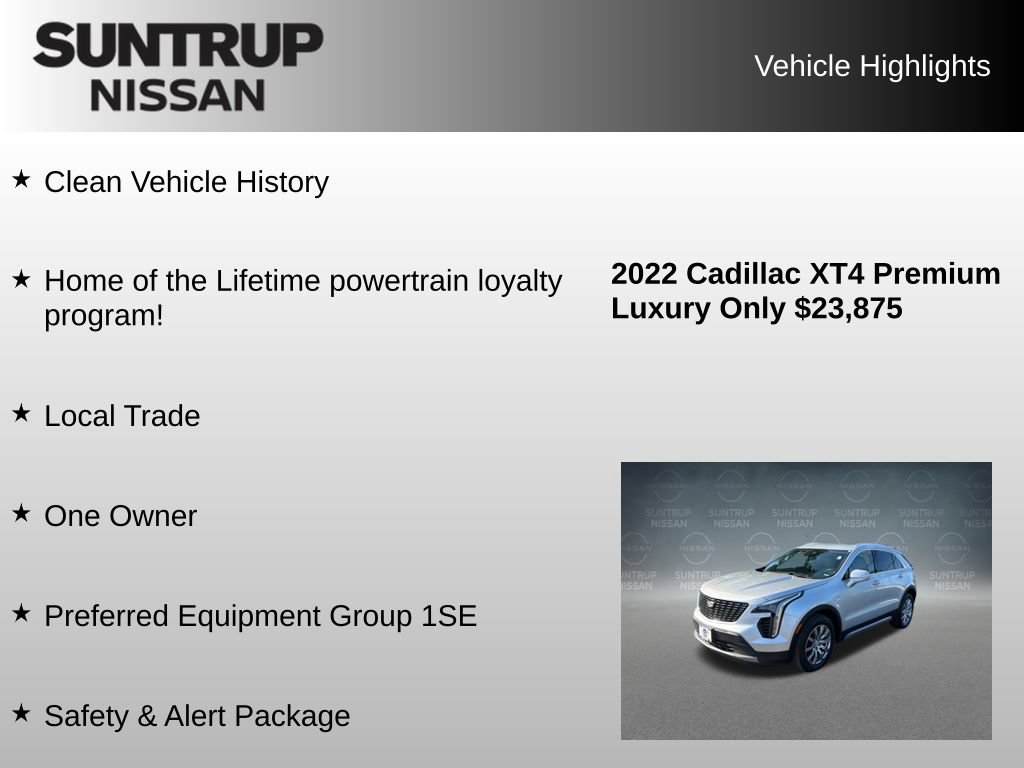 Used 2022 Cadillac XT4 Premium Luxury w/ Safety Alert Package AWD/4WD image 8