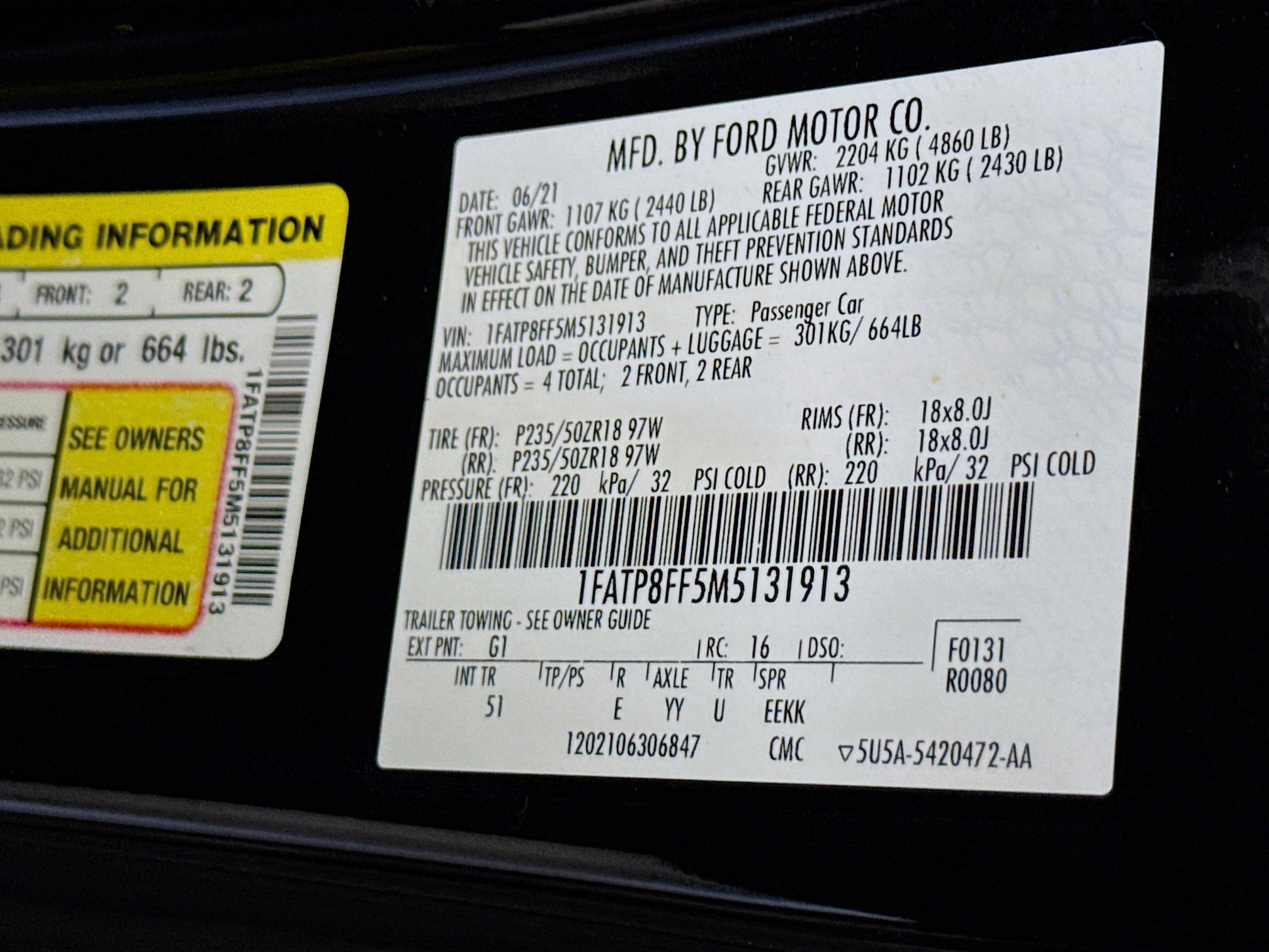 Used 2021 Ford Mustang GT Premium w/ Equipment Group 401A image 38