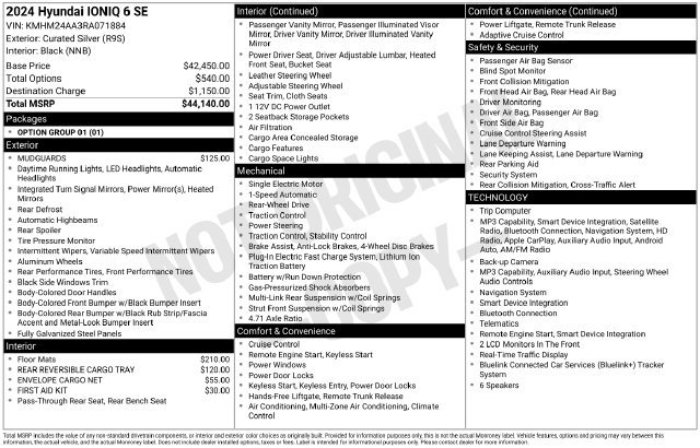 Certified 2024 Hyundai Ioniq 6 SE RWD image 10