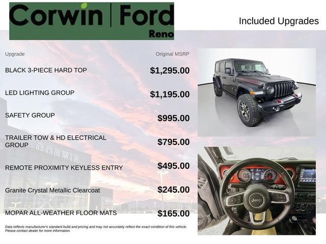 Used 2020 Jeep Wrangler Unlimited Rubicon w/ LED Lighting Group AWD/4WD image 3