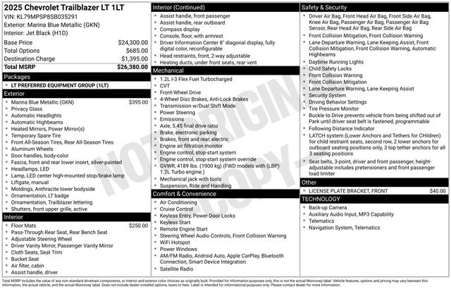 Used 2025 Chevrolet TrailBlazer LT FWD image 27