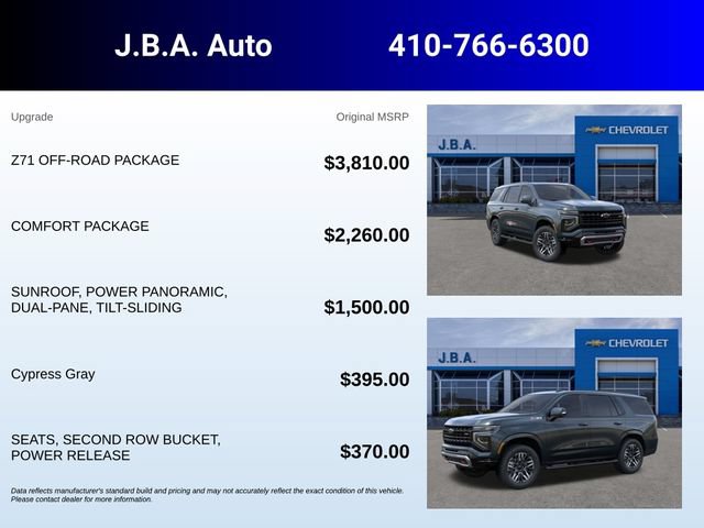 New 2026 Chevrolet Tahoe Z71 w/ Z71 Off-Road Package AWD/4WD image 5
