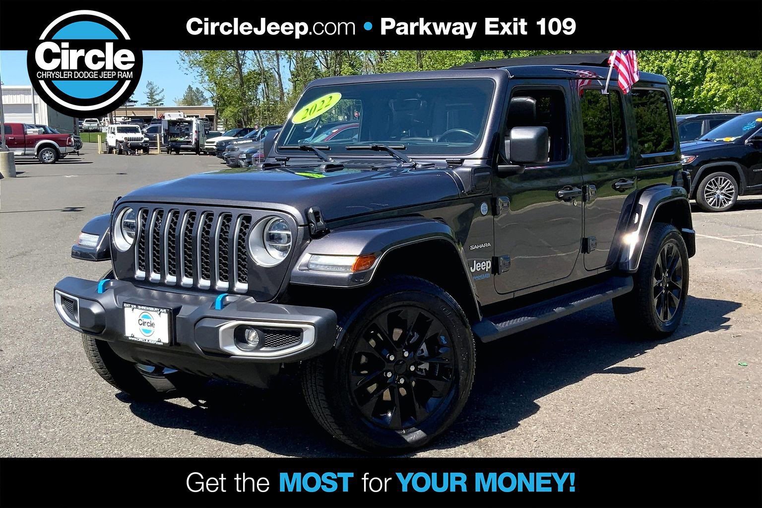 Certified 2022 Jeep Wrangler Unlimited Sahara w/ Cold Weather Group AWD/4WD image 1