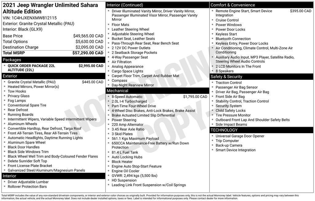 Used 2021 Jeep Wrangler Unlimited Sahara image 14