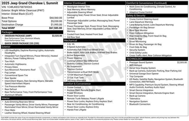 Used 2025 Jeep Grand Cherokee L Summit w/ Obsidian Package image 28