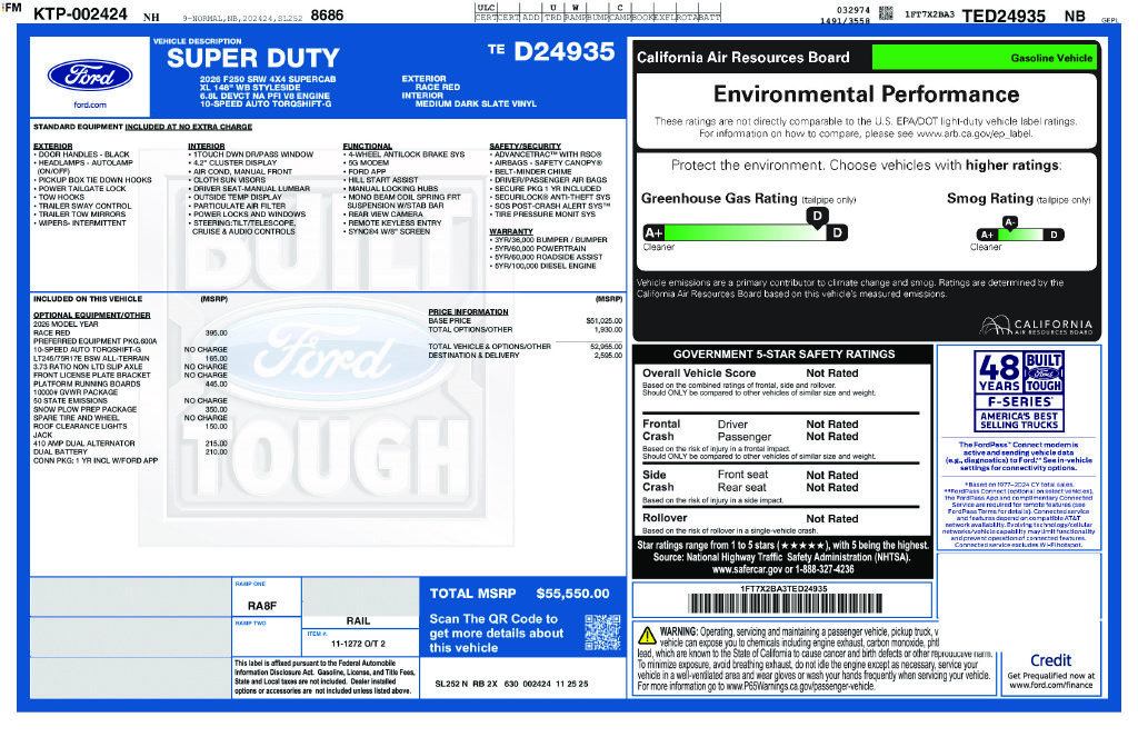 New 2026 Ford F250 XL w/ Snow Plow Prep Package AWD/4WD image 13