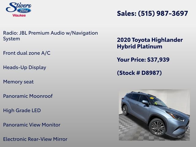 Used 2020 Toyota Highlander Platinum AWD/4WD image 12