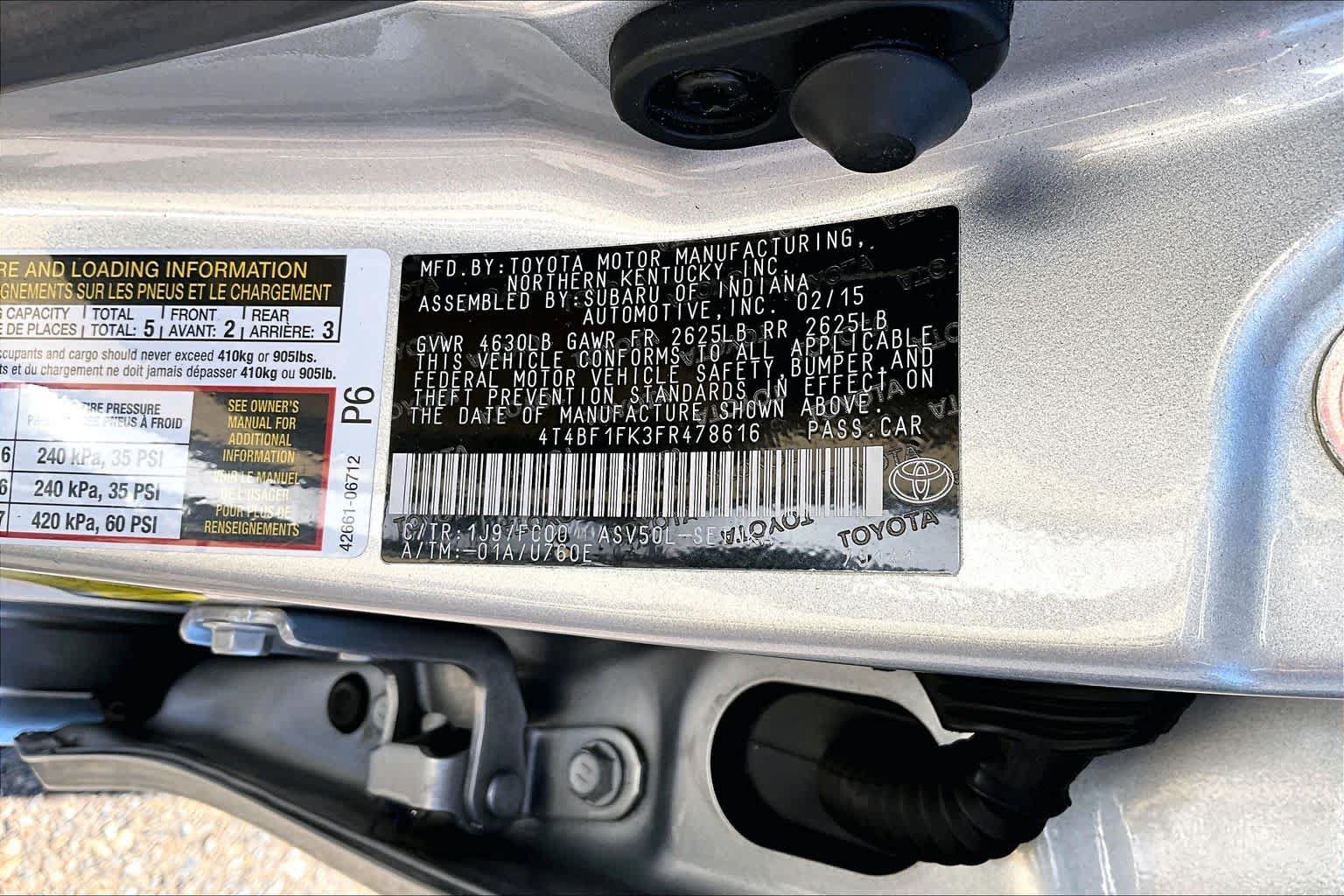 Used 2015 Toyota Camry LE FWD image 36
