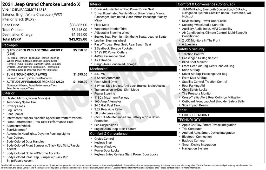 Certified 2021 Jeep Grand Cherokee Laredo X image 10