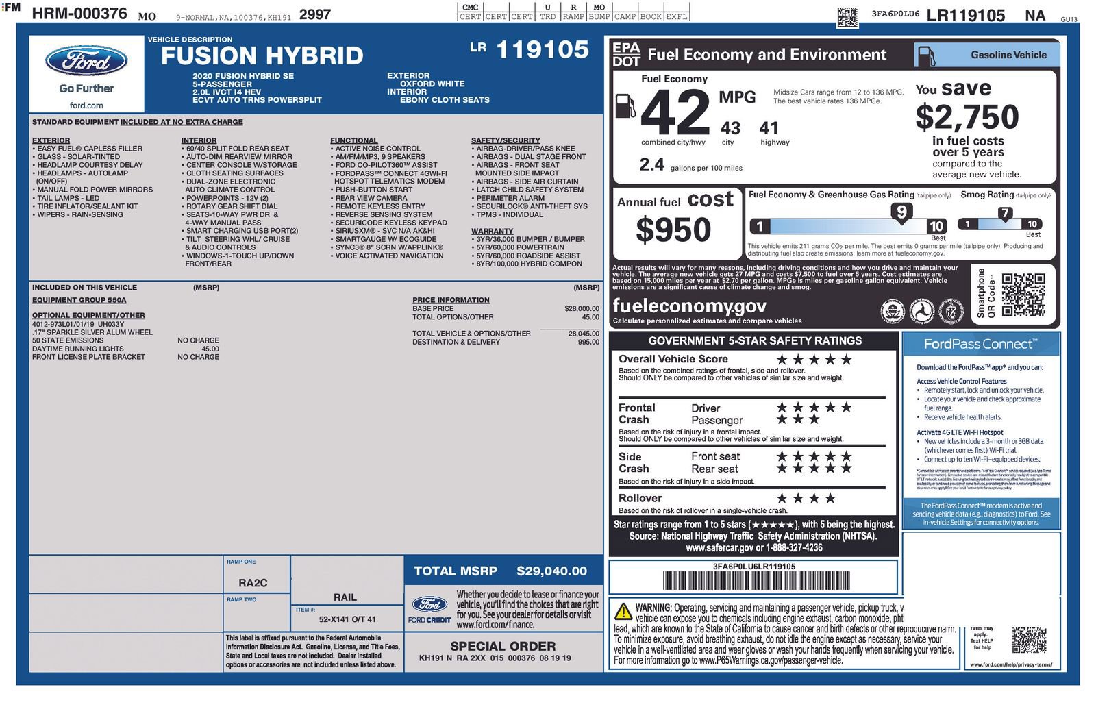 Used 2020 Ford Fusion SE image 4
