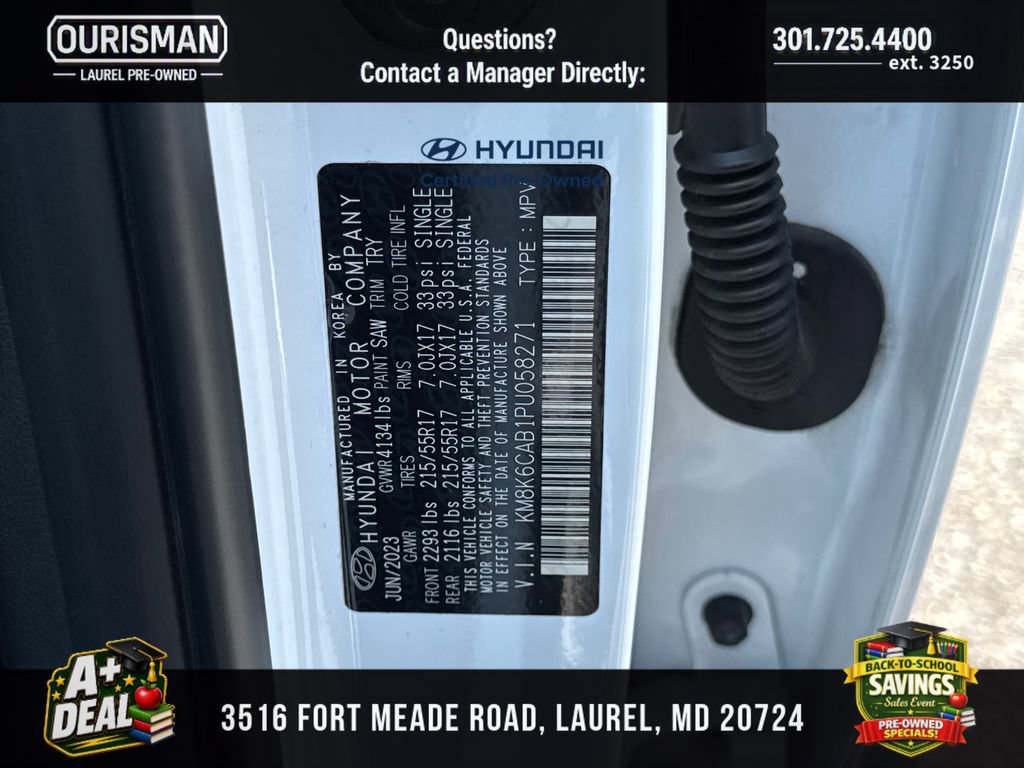 Certified 2023 Hyundai Kona SEL AWD/4WD image 28