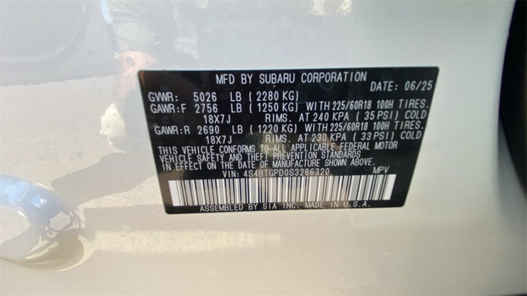New 2025 Subaru Outback Touring XT image 32