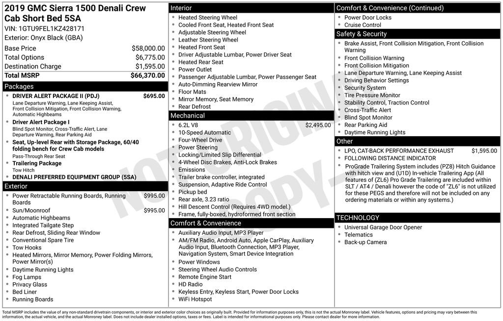 Used 2019 GMC Sierra 1500 Denali w/ Driver Alert Package II image 7
