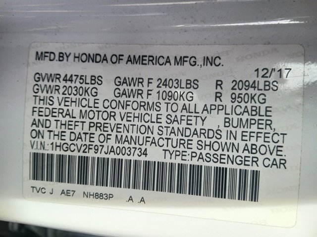 Used 2018 Honda Accord Touring image 18