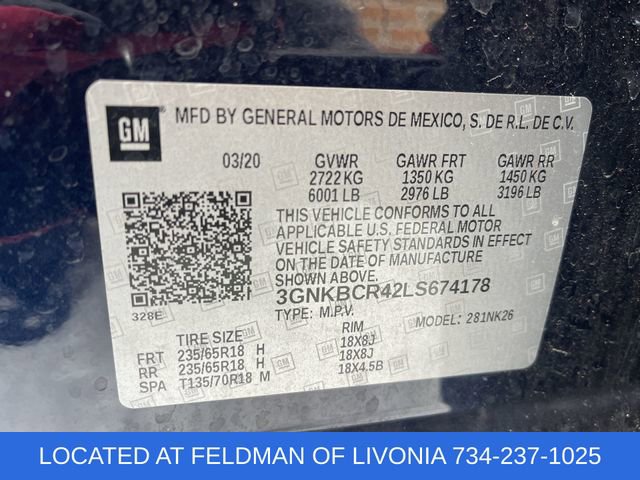 Certified 2020 Chevrolet Blazer LT w/ LPO, Floor Liner Package image 32