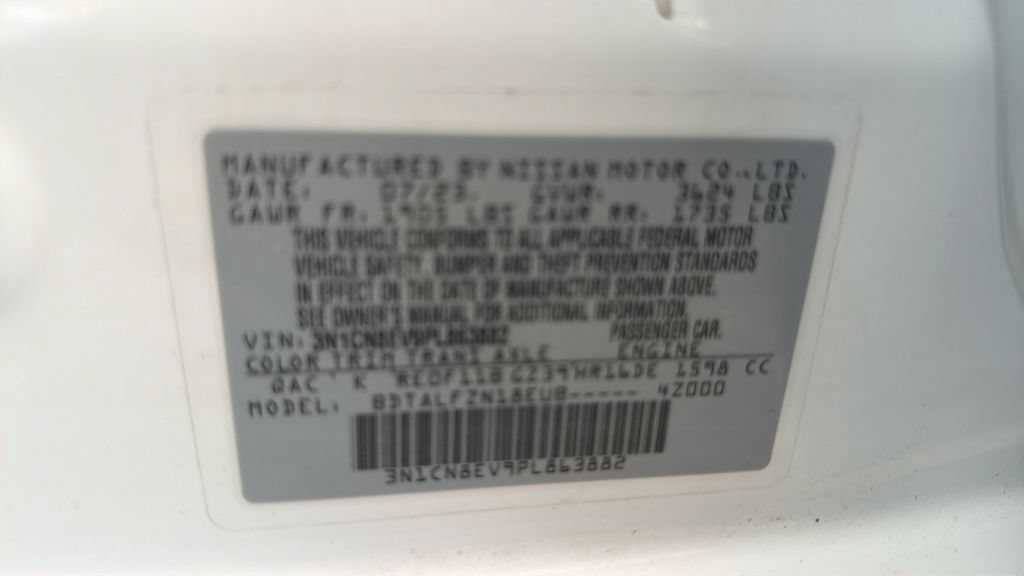 Certified 2023 Nissan Versa SV w/ Trunk Package FWD image 22