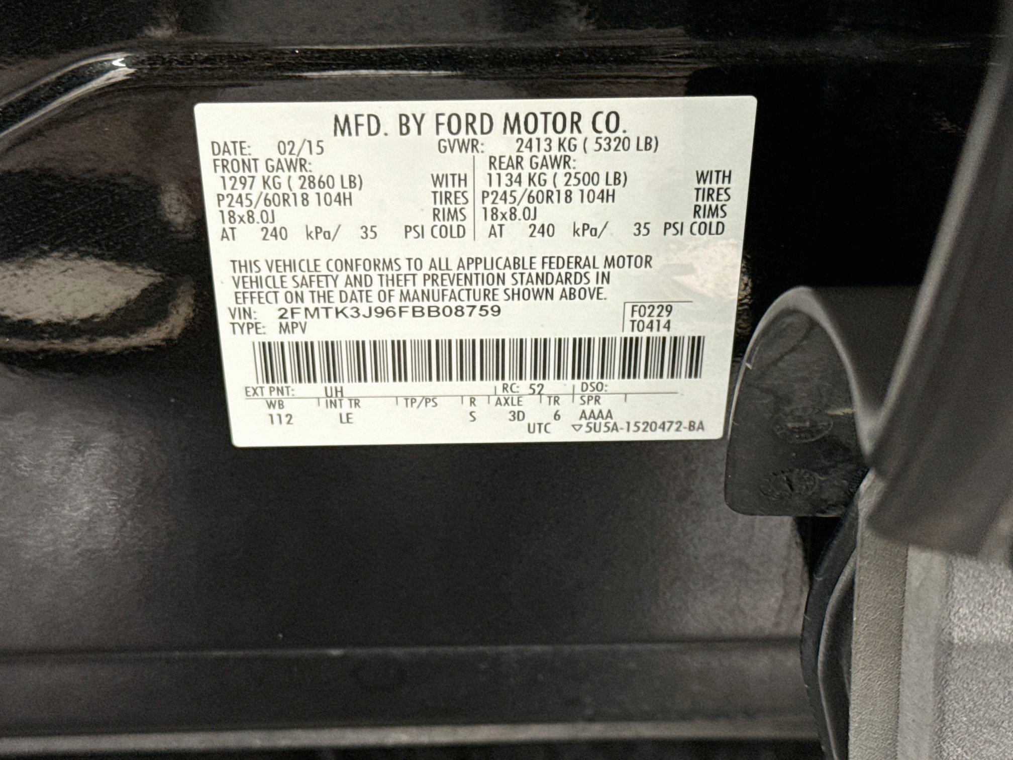 Used 2015 Ford Edge SEL w/ Equipment Group 201A FWD image 12